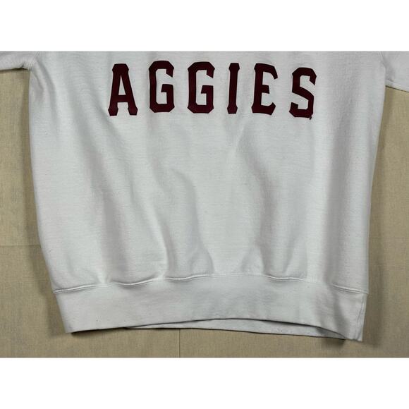 Champion Texas A&M Aggies Crewneck Sweatshirt White Size L College Spirit - Picture 9 of 15